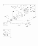 Cylinder Head Diagram and Parts List for 120602-0100-B1  Briggs and Stratton Engine